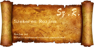 Szekeres Rozina névjegykártya