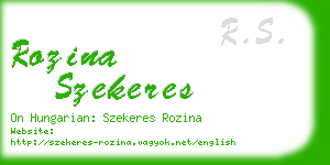 rozina szekeres business card